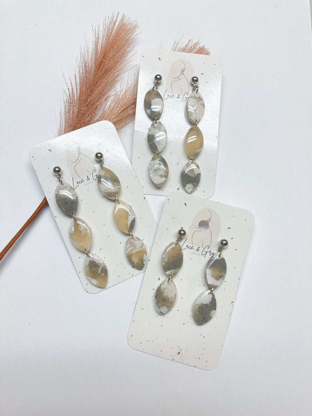 Neutral Marble Dangle