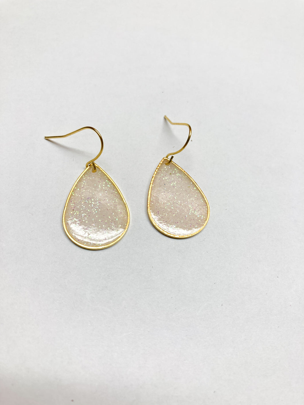 Glitter Resin Teardrop Dangles