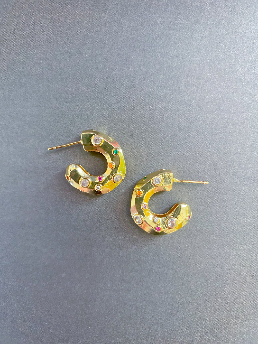 Bejeweled Chunky Hoop