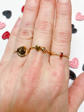 Load image into Gallery viewer, January Garnet Birthstone Adjustable Ring 18K Gold Filled
