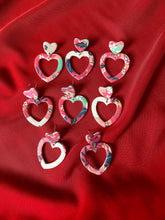 Load image into Gallery viewer, Pink Floral Heart Dangle
