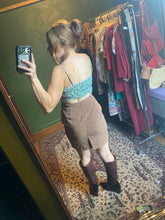 Load image into Gallery viewer, Courtenay size 4 faux suede pencil skirt
