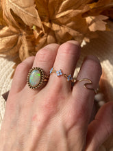 Load image into Gallery viewer, Gold Filled Blue Opal Flower Ring
