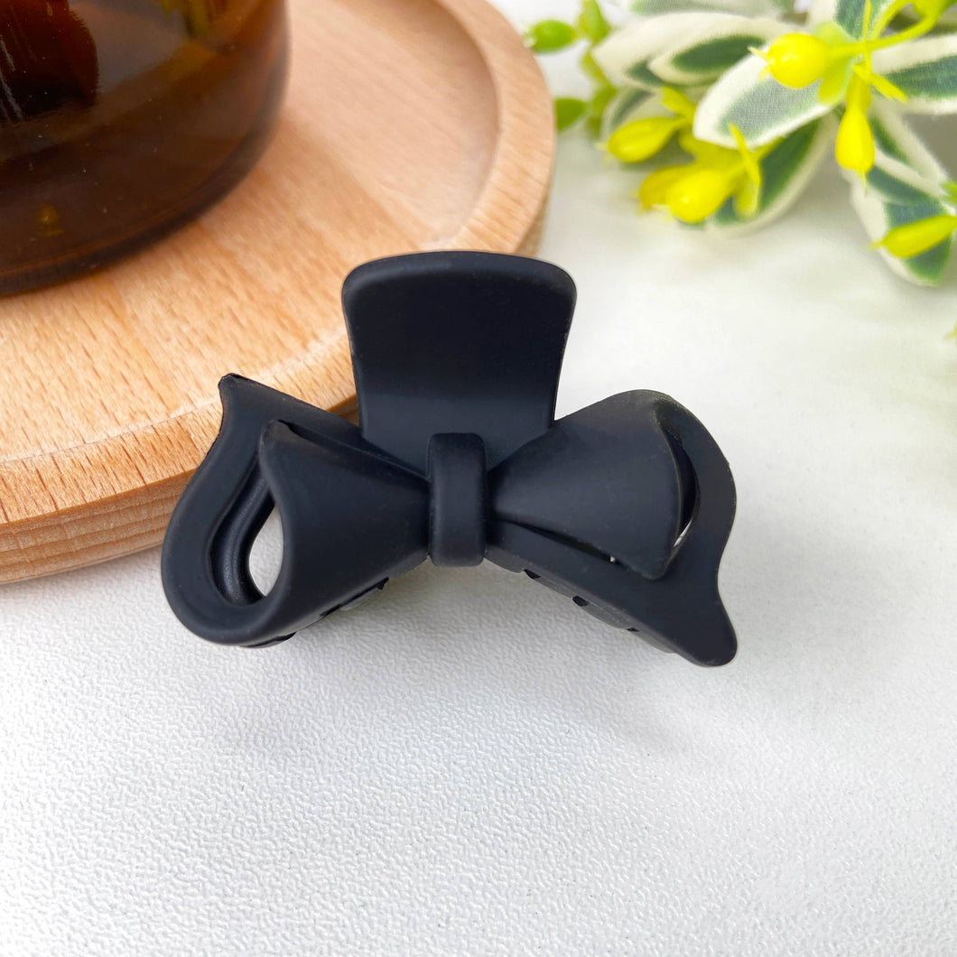 Frosted Simple Bow Small Hair Clip